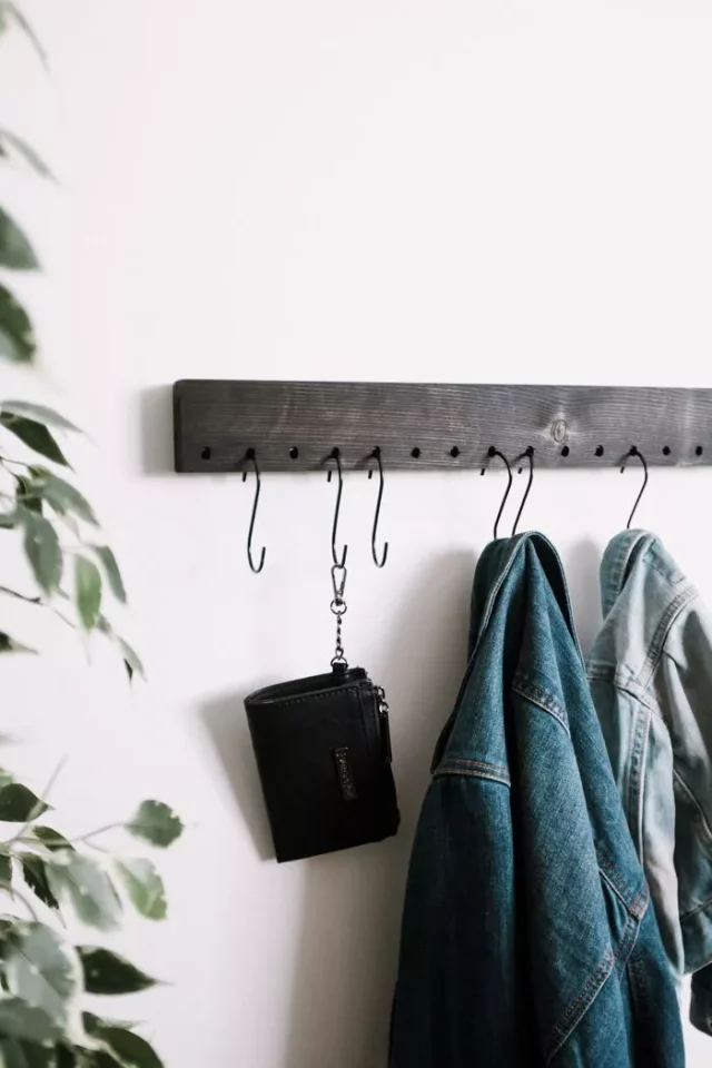 DIY Wall Mounted Coat Rack