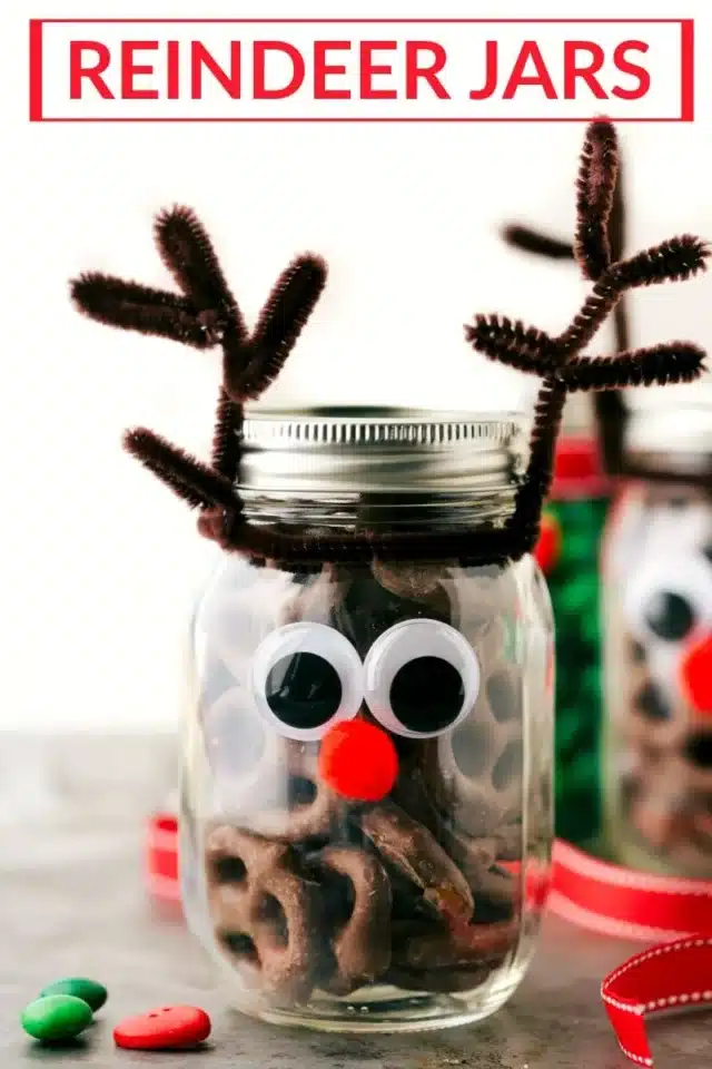 Reindeer Jars for Christmas Mason Jar Gifts