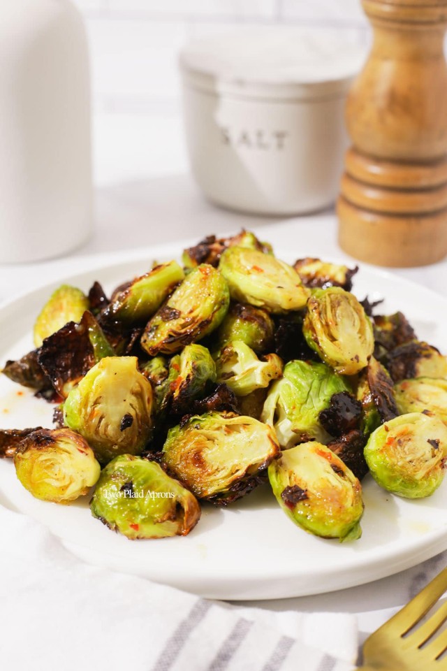 Sweet Chili Brussel Sprouts (Air Fryer) for Christmas
