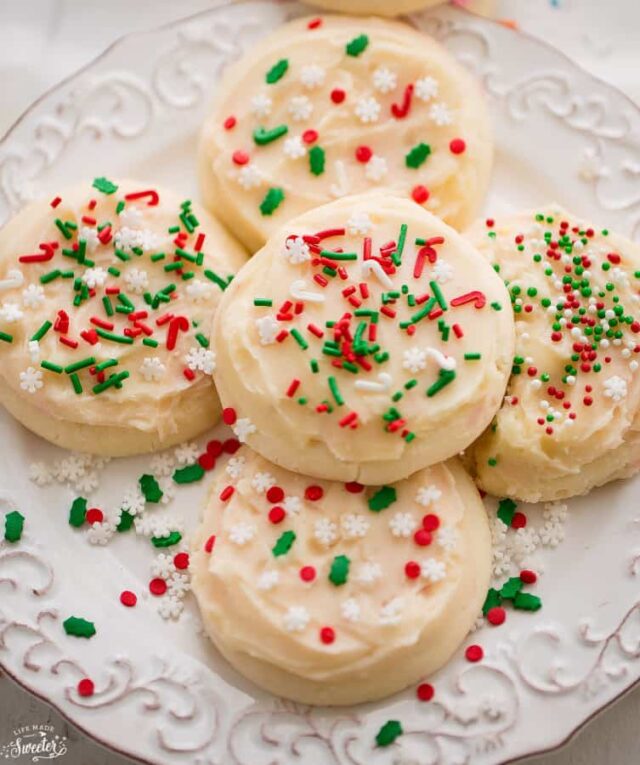 Soft Frosted Eggnog Cookies for Christmas Cookie Tray