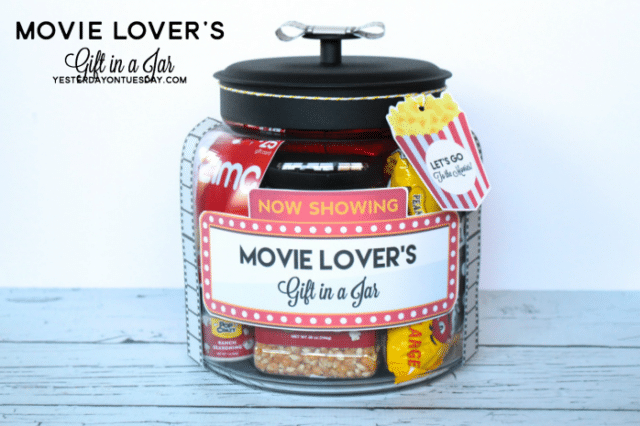 Mason Jar Gift for Movie Lover