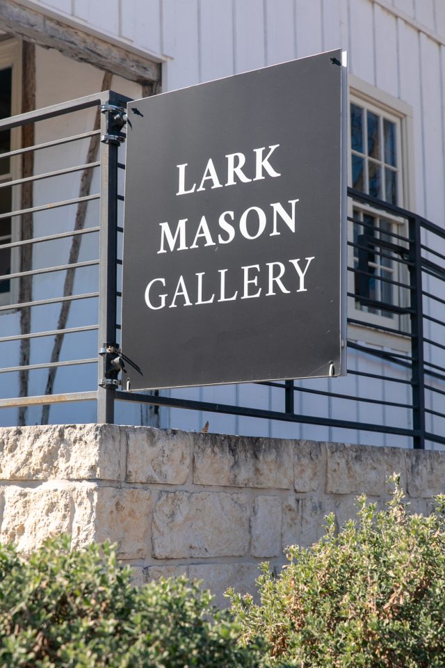 photo of the Lark Mason Gallery signage in New Braunfels Texas