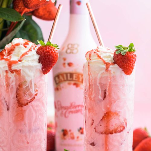 best Baileys strawberries and cream pink mudslide recipe by sugar and cloth