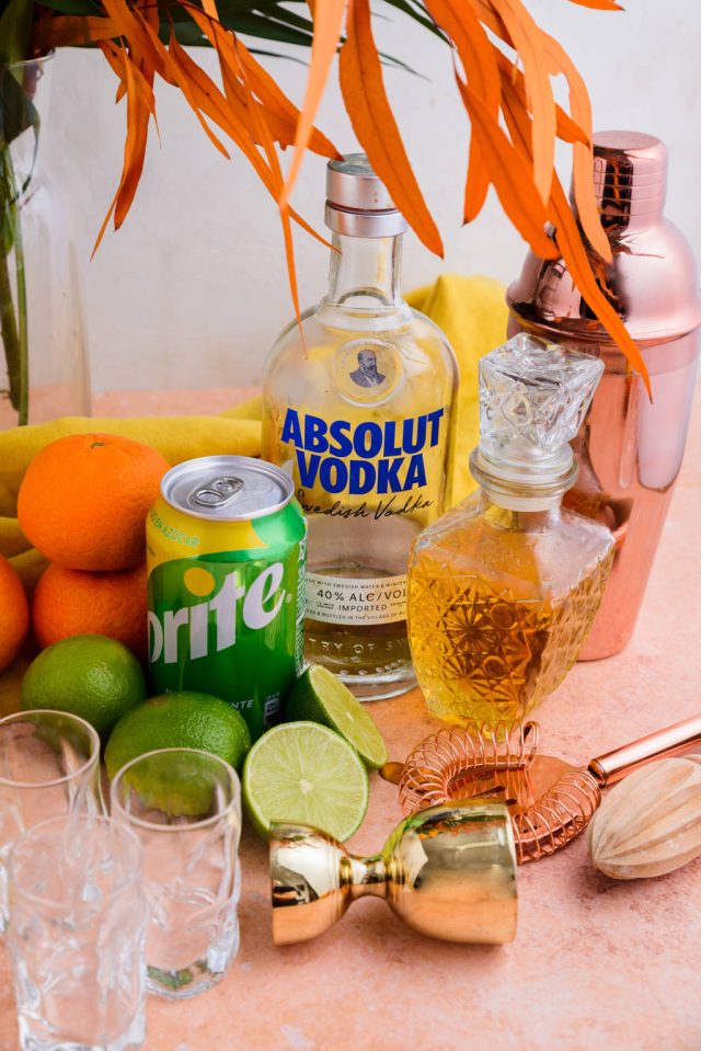 ingredients used for the Cactus cooler shot
