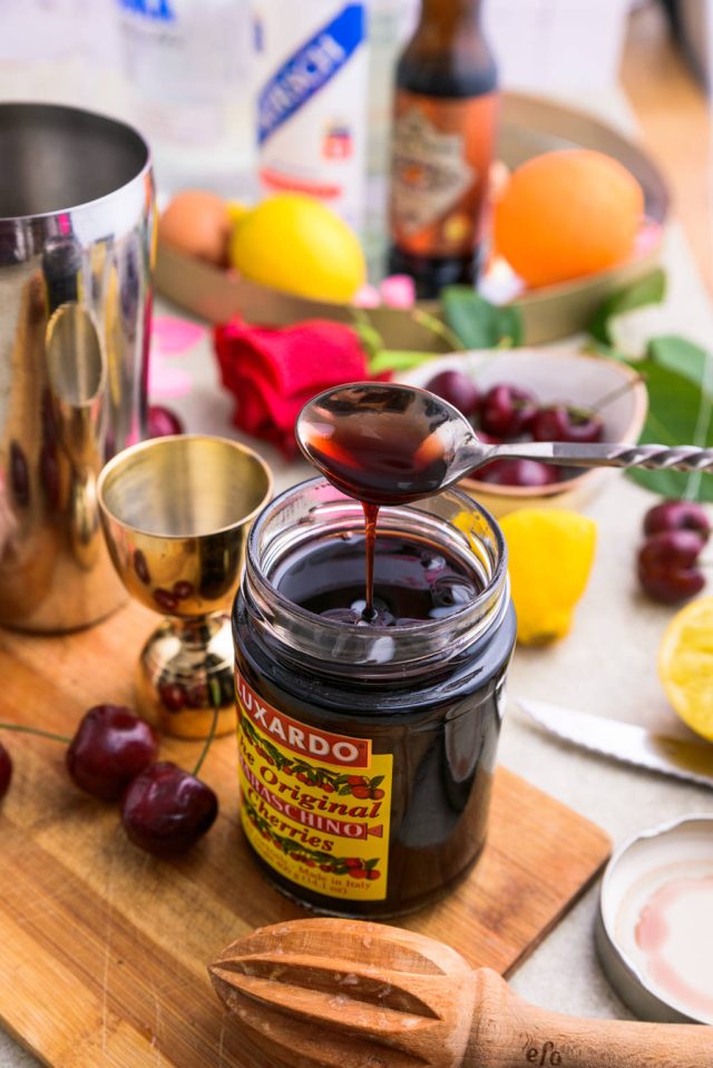a jar of Luxardo cherries