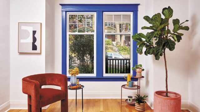 Colorful Painted Window Trim