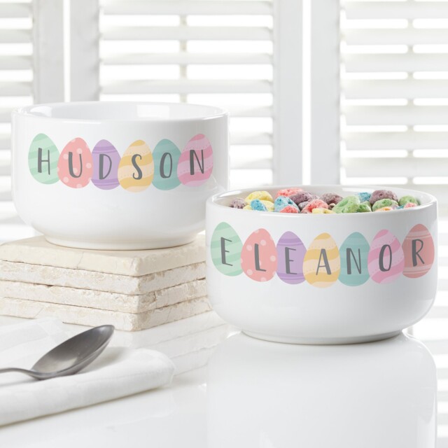 Happy Easter Eggs Personalized Kids Cereal Bowl, Easter Gifts, Kids Gifts, Easter Egg, Happy Easter, Gifts For Kids, Easter