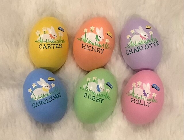 Personalized Hand-Painted Ceramic Easter Egg