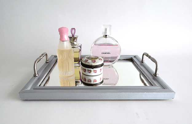 DIY Mirrored Vanity Tray 