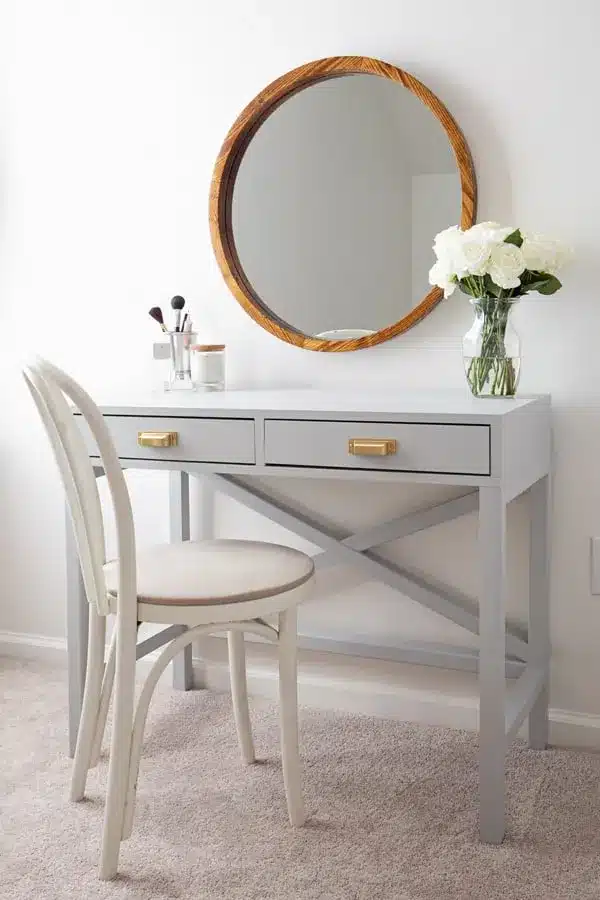 Wooden Makeup Vanity for DIY vanity ideas