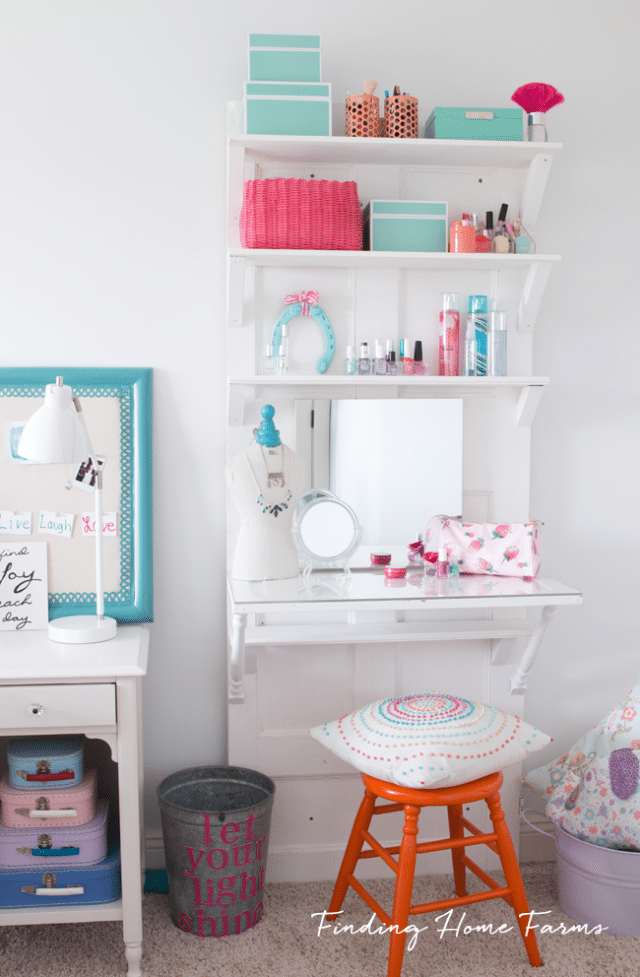 DIY Vintage Door Vanity Desk