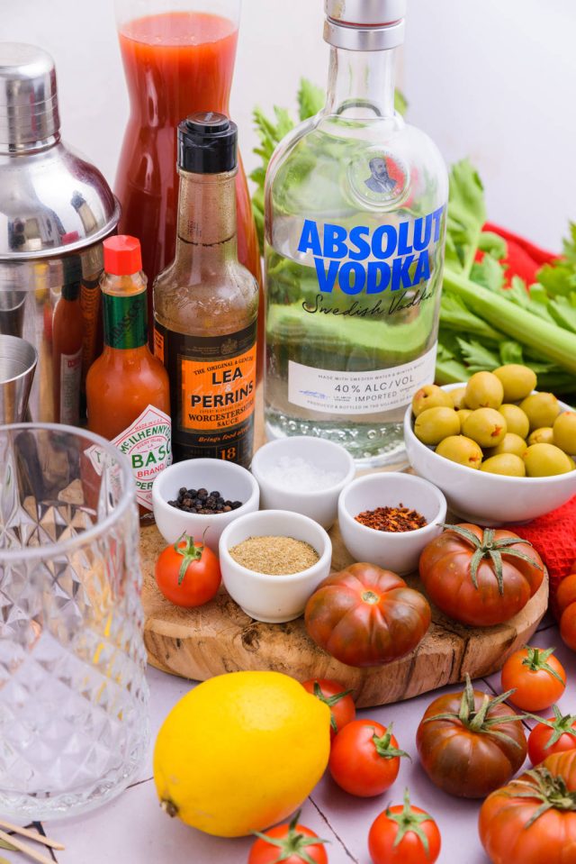 ingredients needed to make the Classic bloody mary