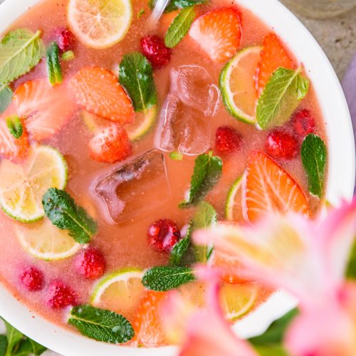 photo of a festive Easter Punch recipe by Ashley Rose of Sugar & Cloth