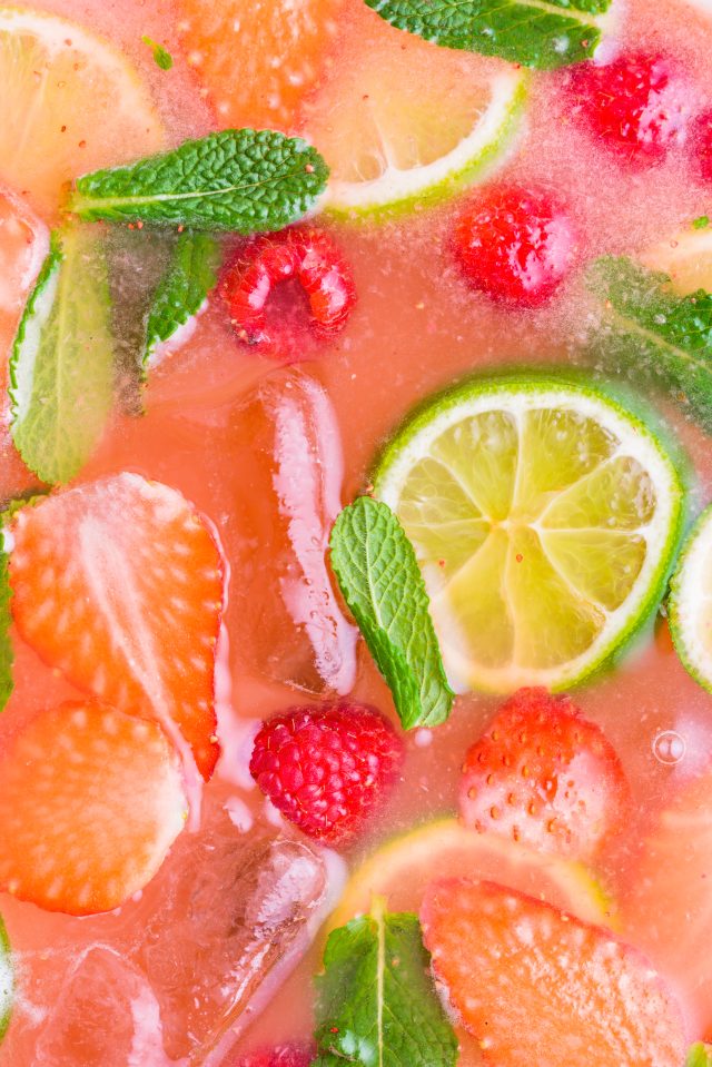 closeup of a festive Easter Punch by Ashley Rose of Sugar & Cloth
