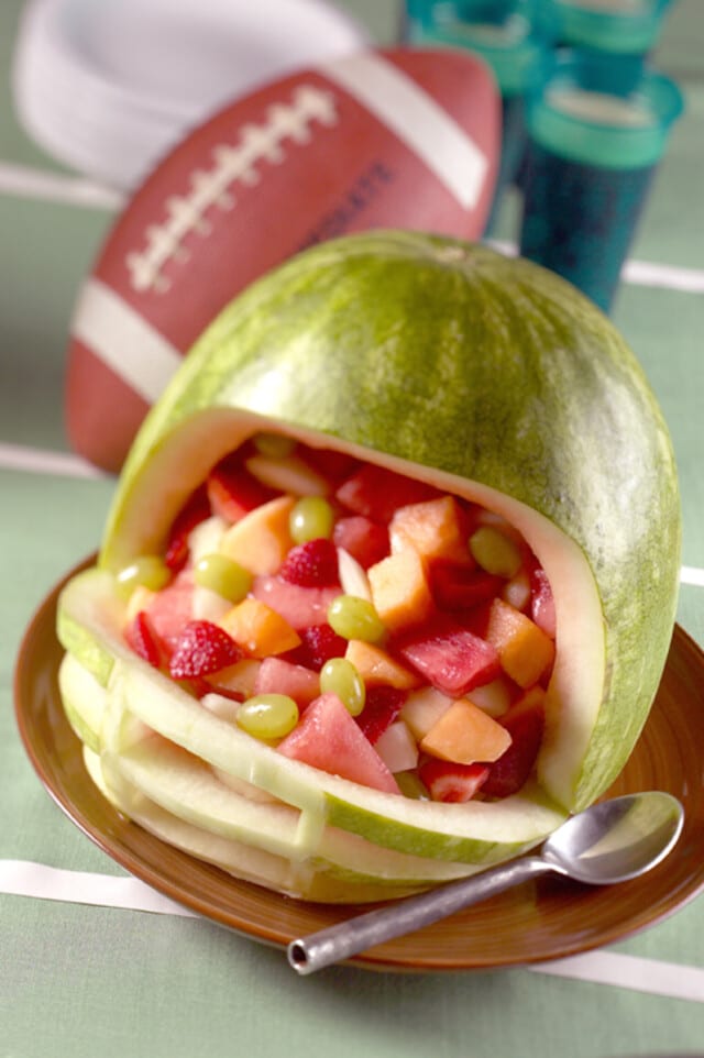 Football Helmet Fruit Platter for football parties