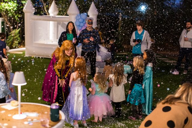 Snow Day During Our DIY Frozen Party