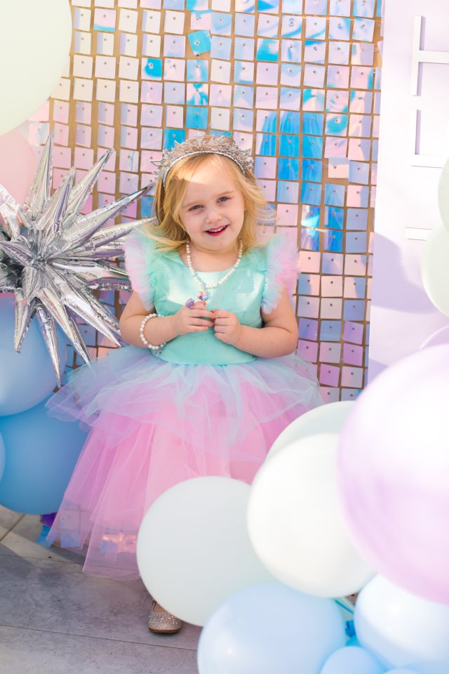 Luca's birthday dress idea for an Elsa inspired birthday outfit by Sugar & Cloth