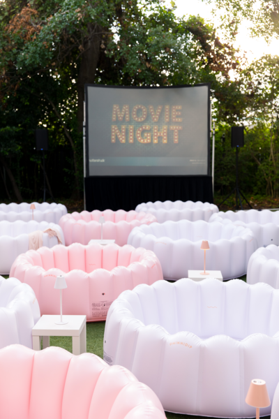 Juliana Movie Night for adult birthday party ideas and outdoor movie night ideas