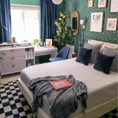 Emerald Green Office Bedroom Makeover