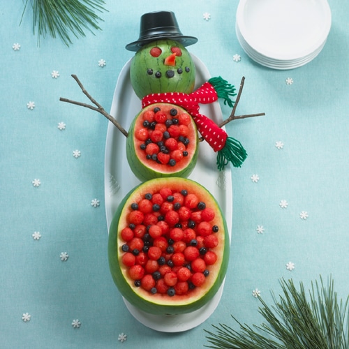 Watermelon Snowman Fruit Platter