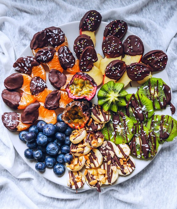 Chocolate Dipped Fruit Platter