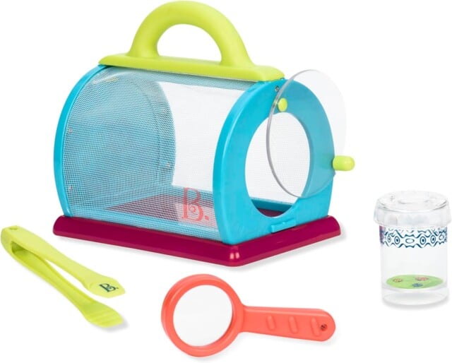 B. toys &ndash; Bug Bungalow Insect Catching Kit with Mesh Case, Magnifying Container, Tweezers & Magnifier &ndash; Educational Outdoor Toys for Toddlers &ndash; Nature Exploration Set for 3+ Years