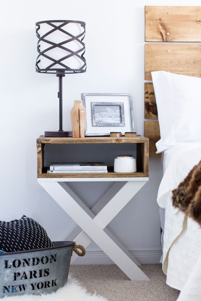 X-Shaped Bedroom Nightstand