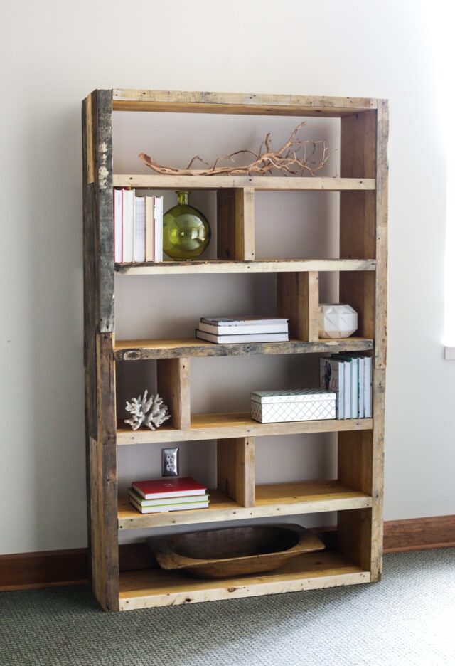 Wood Pallet Bookshelf