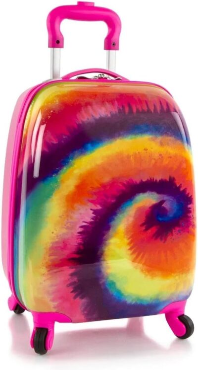 Heys Kid's Fashion Spinner Hardside Carry-On Luggage (Tie-Dye) for best luggage for kids
