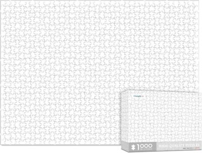 1000 Piece Puzzle for Adults Blank Puzzle White Puzzles for Adults 