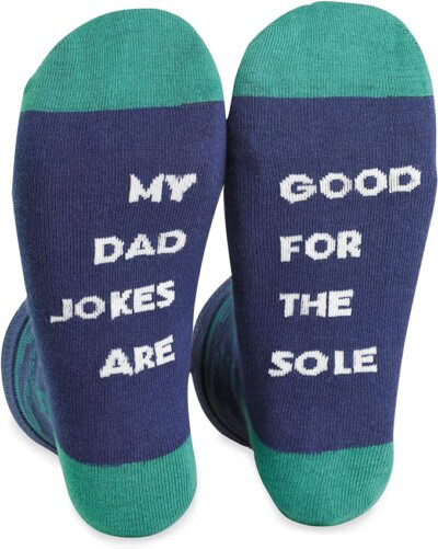 Funny Socks for Men - Men's Dress Socks with Dad Jokes, Gifts for Dad from Daughter, Groomsmen Socks, Fun Socks for Men