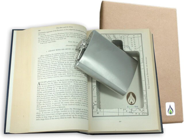 SneakyBooks Recycled Hollow Book Hidden Flask Diversion Safe (Flask Included)