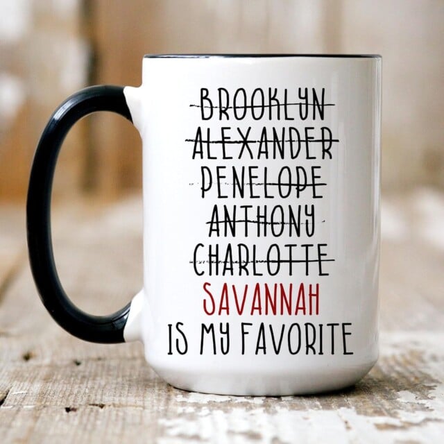 Generic Personalized Name Favorite Child Mug, Mothers Day Mug Gift for Mom, Custom Mom Gift, Favorite Son, Favorite Daughter, Gift from Daughter, Favorite Child Mug