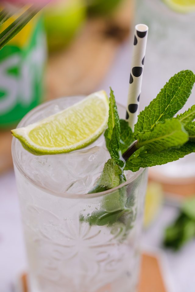 Classic Vodka Press Recipe with lime wedge and mint garnishes