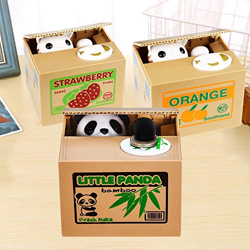 Cat Stealing Money Bank, Piggy Bank for Kids, Coin Bank for Money Saving, Automatic Stealing Money with English Speaking, Creative Gift(Orange)