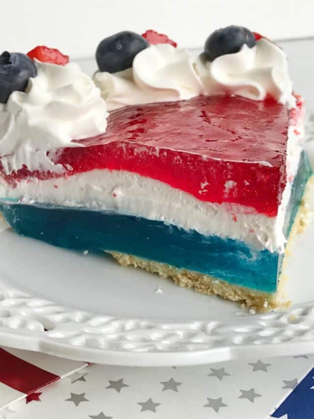 4th of July Patriotic Jello Pie
