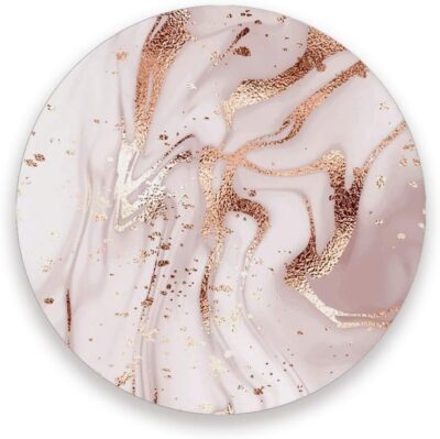 Coasters for Drinks Set of Four Handpoured Round Marbled Concrete Modern Coasters for Coffee Table (Pink and White) Coasters for Drinks Set of 2 Pieces Absorbent Ceramic Coasters with Cork Base, Marble Rose Gold Texture Coffee Coaster Great Gift for Table, Housewarming,...