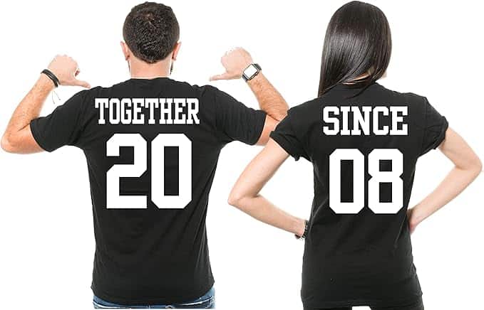 Custom Anniversary Shirts Together Since Customizable Year Couple Gift Change Year