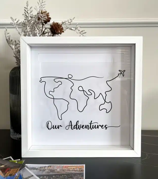 Travel Memory Box | Personalized Wooden Keepsake | Gift for Travelers