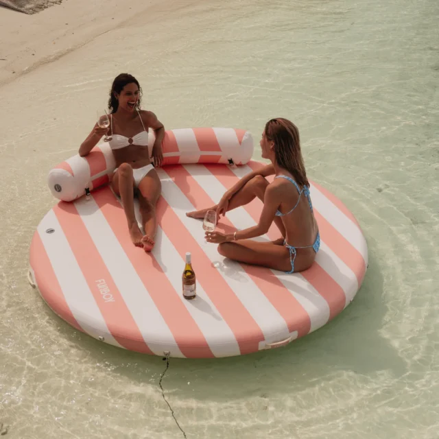 Funboy Leisure Island: Floating Dock with Backrest Pink for best pool floats