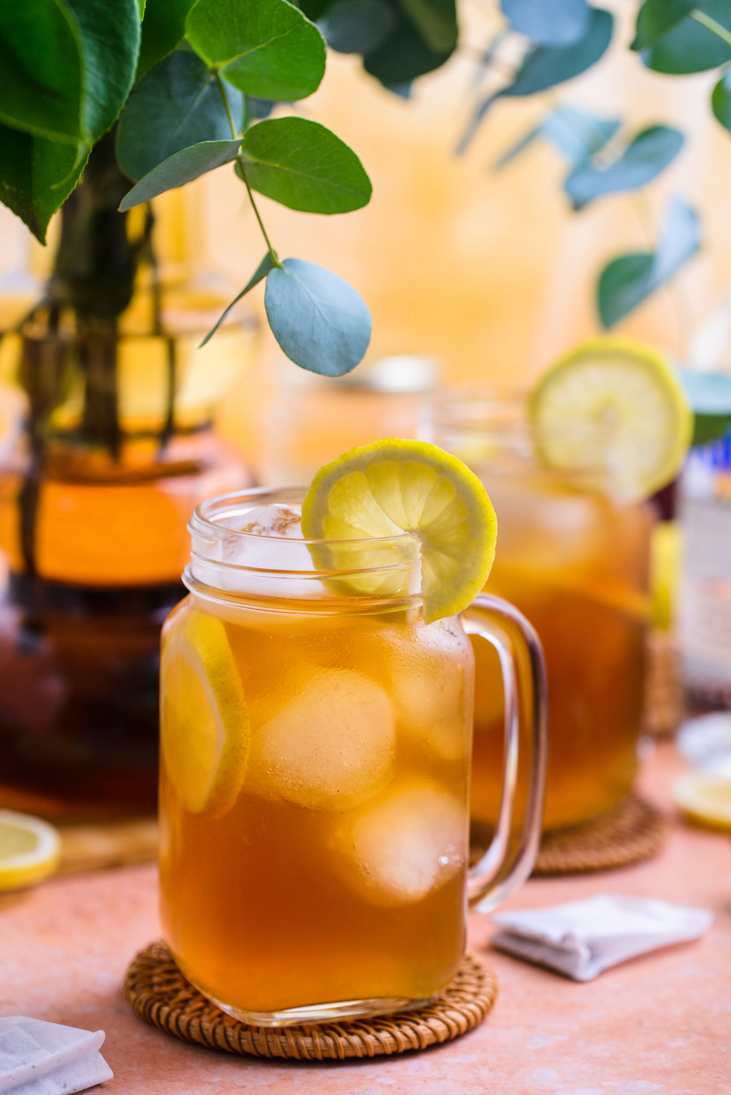 Indulge in the ultimate thirst-quencher, a Spiked Arnold Palmer cocktail that combines the best of both worlds: sweet tea and tangy lemonade.