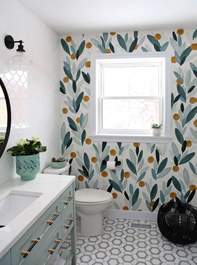 How to Paint Over Wallpaper in a Bathroom