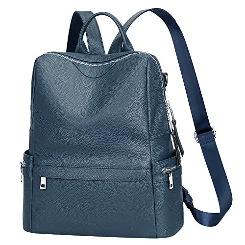 ALTOSY Leather Backpack for Women Elegant Genuine Backpack Purse Ladies Leather Shoulderbag (S80 Indigo Blue) ALTOSY Leather Backpack for Women Elegant Genuine Backpack Purse Ladies Leather Shoulderbag (S80 Indigo Blue)