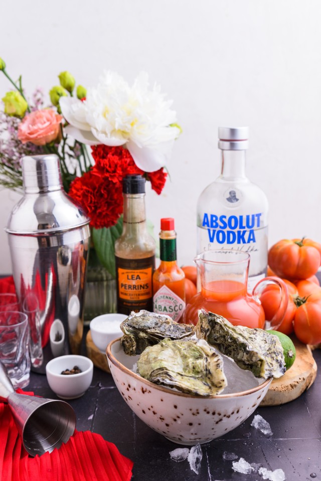 Ingredients for Oyster Shooter