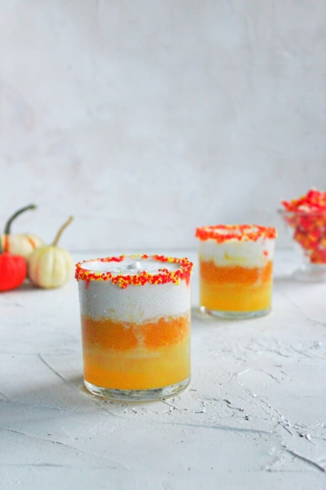 Candy Corn Cocktail for Halloween cocktails