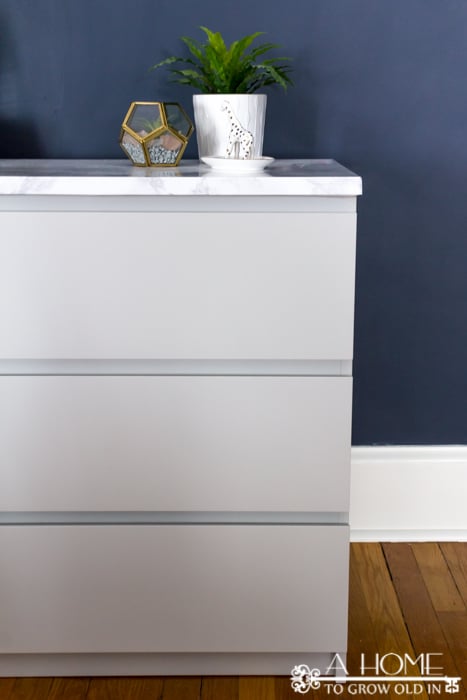 How to Makeover Your Ikea Malm Dresser with a Marble Top