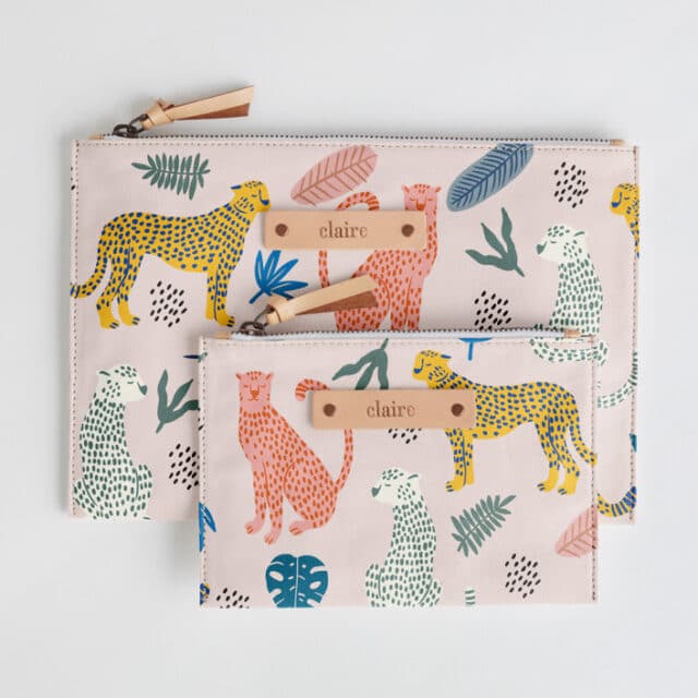 Cheetah Tropical Catch All Pouch Set