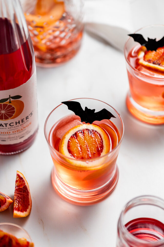 Blood Orange Negroni for Halloween Cocktails