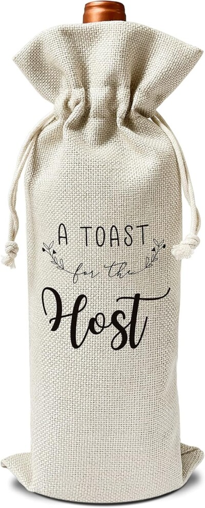 A Toast For The Host Wine Gift Bag for hostess gifts