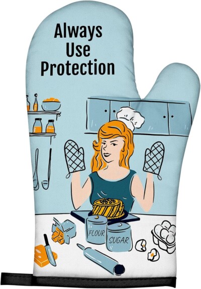 Always Use Protection Oven Mitt for hostess gifts
